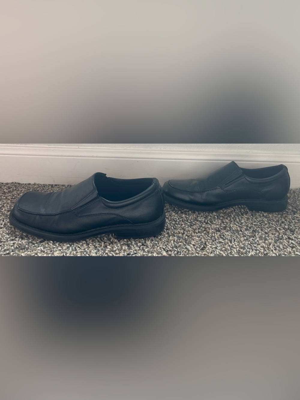 Boys Black Slip - On Dress Shoes, Smartfit Sz 2